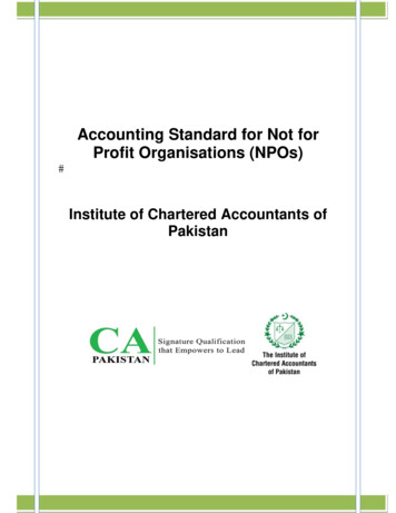 Accounting Standard For Non-Profit Organzations NPOs By ICAP