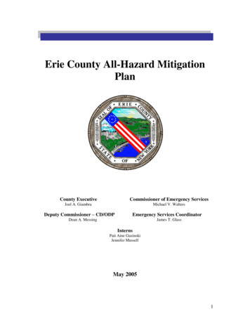 Erie County All-Hazard Mitigation Plan