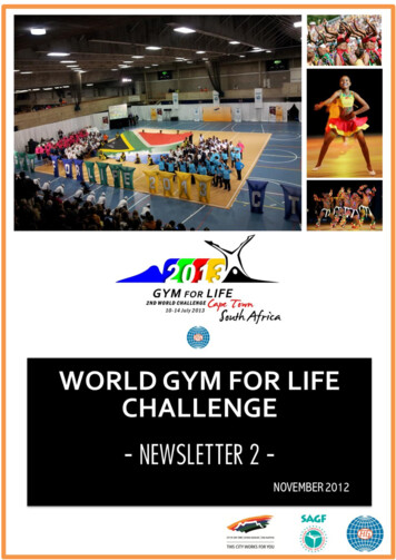 WORLD GYM FOR LIFE CHALLENGE 2013 - Cape Town