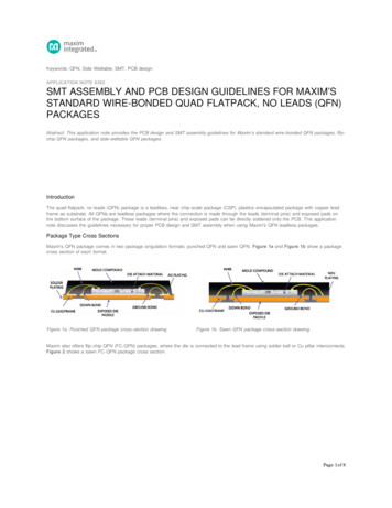 SMT Assembly And PCB Design Guidelines For Maxim's Standard Wire-Bonded .