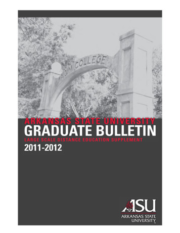 Arkansas State University Graduate Bulletin