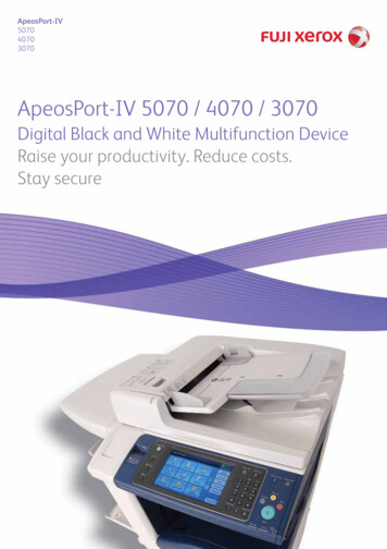 ApeosPort-IV 5070 / 4070 / 3070 - Copier Catalog