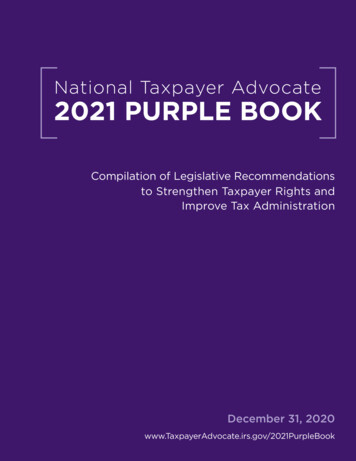 National Taxpayer Advocate 2021 PURPLE BOOK