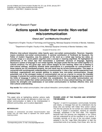 Actions Speak Louder Than Words: Non-verbal Mis/communication