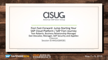Fiori Fast-Forward: Jump-Starting Your SAP Cloud Platform / SAP Fiori .