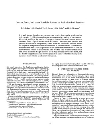 Jovian, Solar, And Other Possible Sources Of Radiation Belt Particles