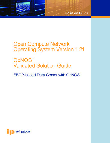 Open Compute Network Operating System Version 1.21 OcNOS Validated .