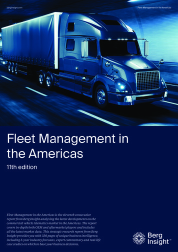 Fleet Management In The Americas - Berg Insight