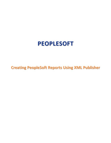 Creating PeopleSoft Reports Using XML Publisher