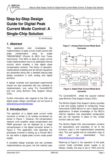 R Step-by-Step Design S Guide For Digital Peak O Current Mode Control .