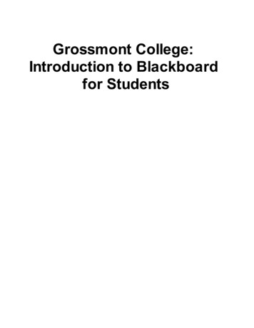 Grossmont College: Introduction To Blackboard For Students