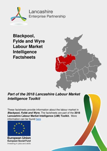 Blackpool, Fylde And Wyre Labour Market Intelligence Factsheets