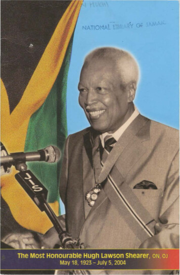 The Most Honourable Hugh Lawson Shearer - National Library Of Jamaica