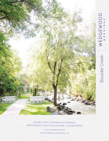 Boulder Creek - Wedgewood Weddings