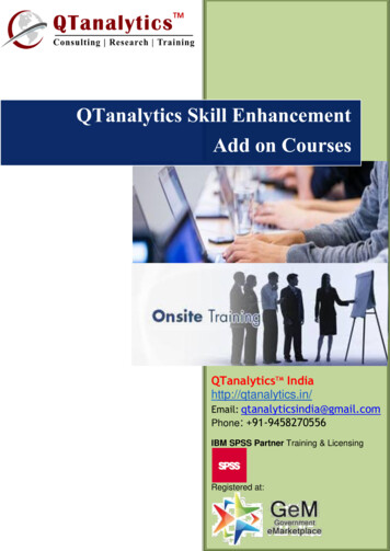 QTanalytics Skill Enhancement Add On Courses