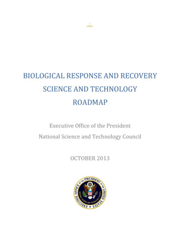 BIOLOGICAL RESPONSE AND RECOVERY SCIENCE AND . - Whitehouse.gov