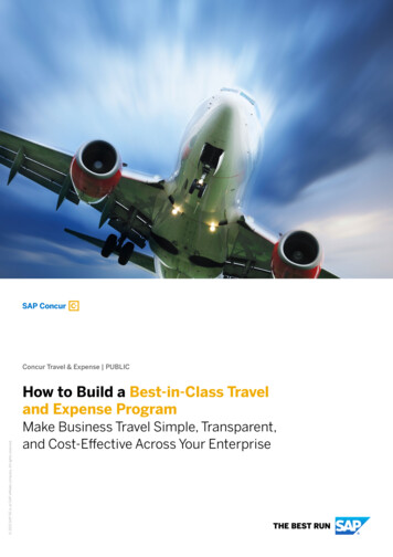 How To Build A Best-in-Class Travel And Expense Program - Concur