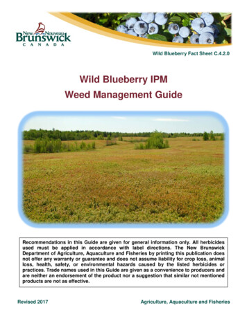 Wild Blueberry IPM Weed Management Guide
