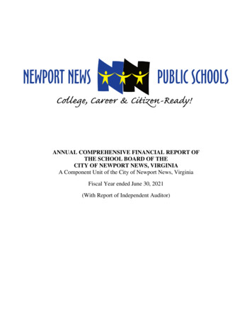 Annual Comprehensive Financial Report Of The School Board Of The City .