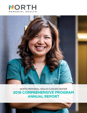 North Memorial Health Cancer Center 2018 Comprehensive Program Annual .