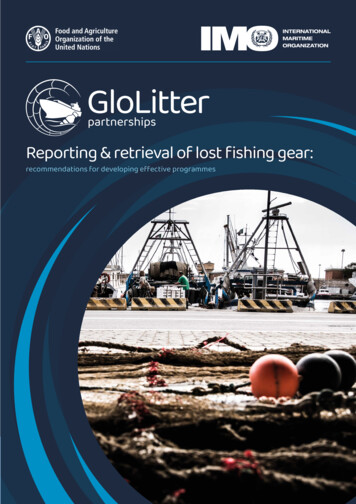 Reporting & Retrieval Of Lost Fishing Gear