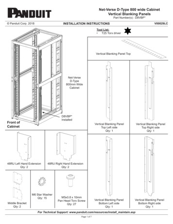 Net-Verse D-Type 800 Wide Cabinet Vertical Blanking Panels Art Bers : 8