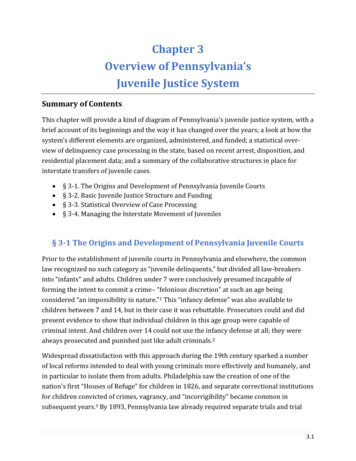 Chapter 3 Overview Of Pennsylvania's Juvenile Justice System
