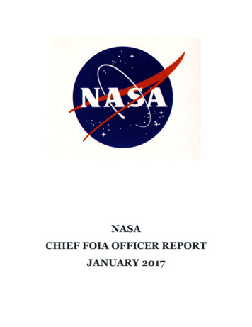 Nasa Chief Foia Officer Report January 2017