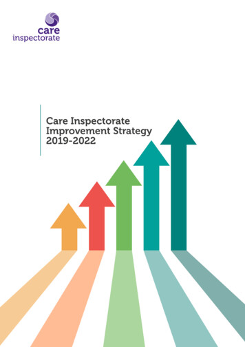 Care Inspectorate Improvement Strategy 2019-2022