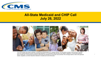 All-State Medicaid And CHIP Call July 26, 2022