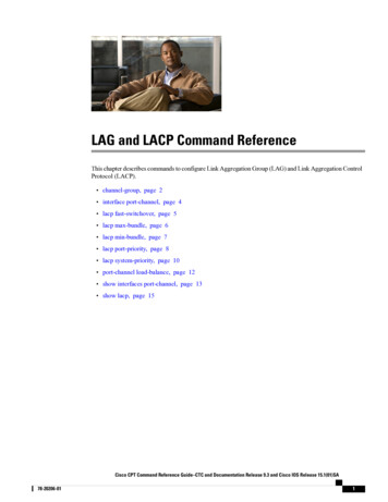 LAG And LACP Command Reference - Cisco