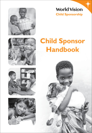 Child Sponsor Handbook - World Vision