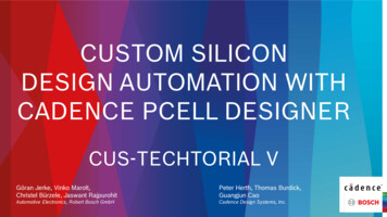 Custom Silicon Design Automation With Cadence Pcell Designer
