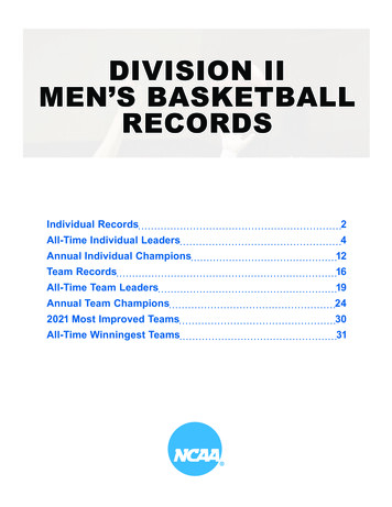 Division Ii Men'S Basketball Records - Ncaa