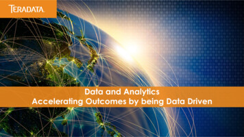 Data And Analytics Accelerating Outcomes By Being Data Driven