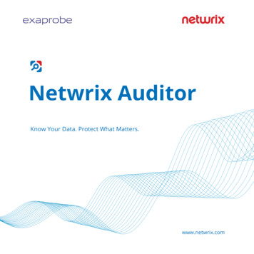 Netwrix Auditor Datasheet - Exaprobe