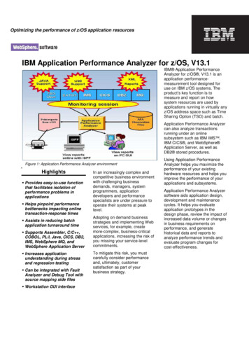 IBM Application Performance Analyzer For Z/OS, V13