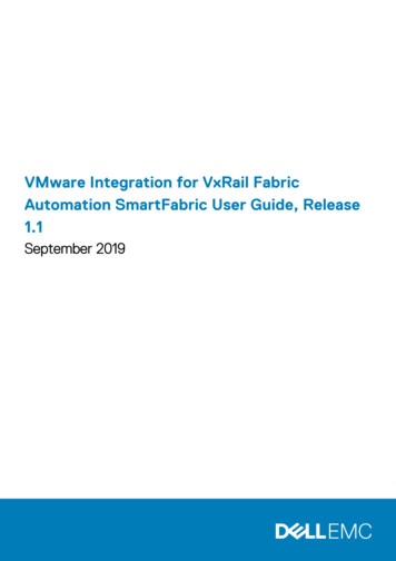 VMware Integration For VxRail Fabric Automation SmartFabric User . - Dell