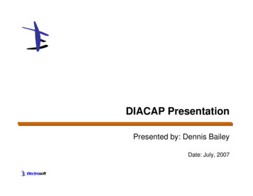 DIACAP Presentation - Electrosoft