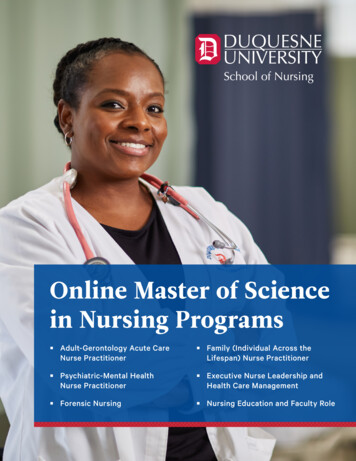 Online Master Of Science In Nursing Programs