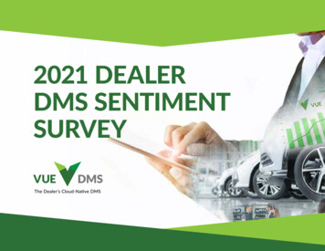 2021 Dealer Dms Sentiment Survey
