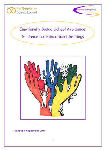 Emotionally Based School Avoidance Guidance - Staffordshire