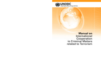 Manual On International Cooperation In Criminal Matters Related To .