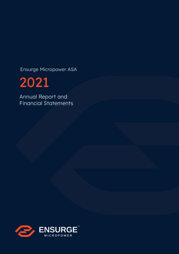Ensurge Micropower ASA 2021