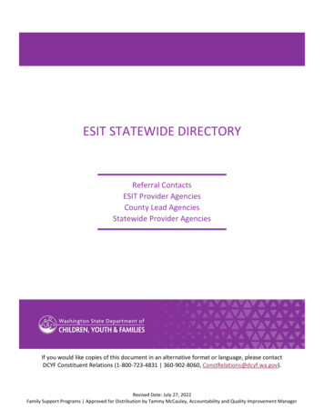 ESIT Statewide Directory - DCYF