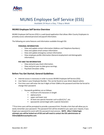 MUNIS Employee Self Service (ESS) - Allen County, Ohio