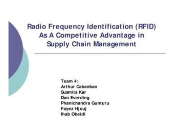 Radio Frequency Identification (RFID) As A Competitive Advantage In .