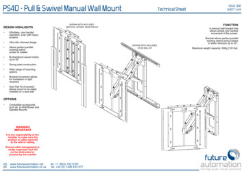 PS40 - Pull & Swivel Manual Wall Mount Technical Sheet ISSUE 002