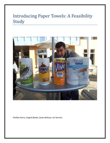 Introducing Paper Towels: A Feasibility Study - Weebly
