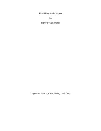 Feasibility Study Report For Paper Towel Brands